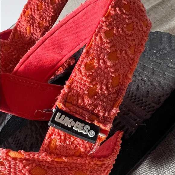 Vibrant Orange Strappy Sandals. SH146 - Picture 4 of 5